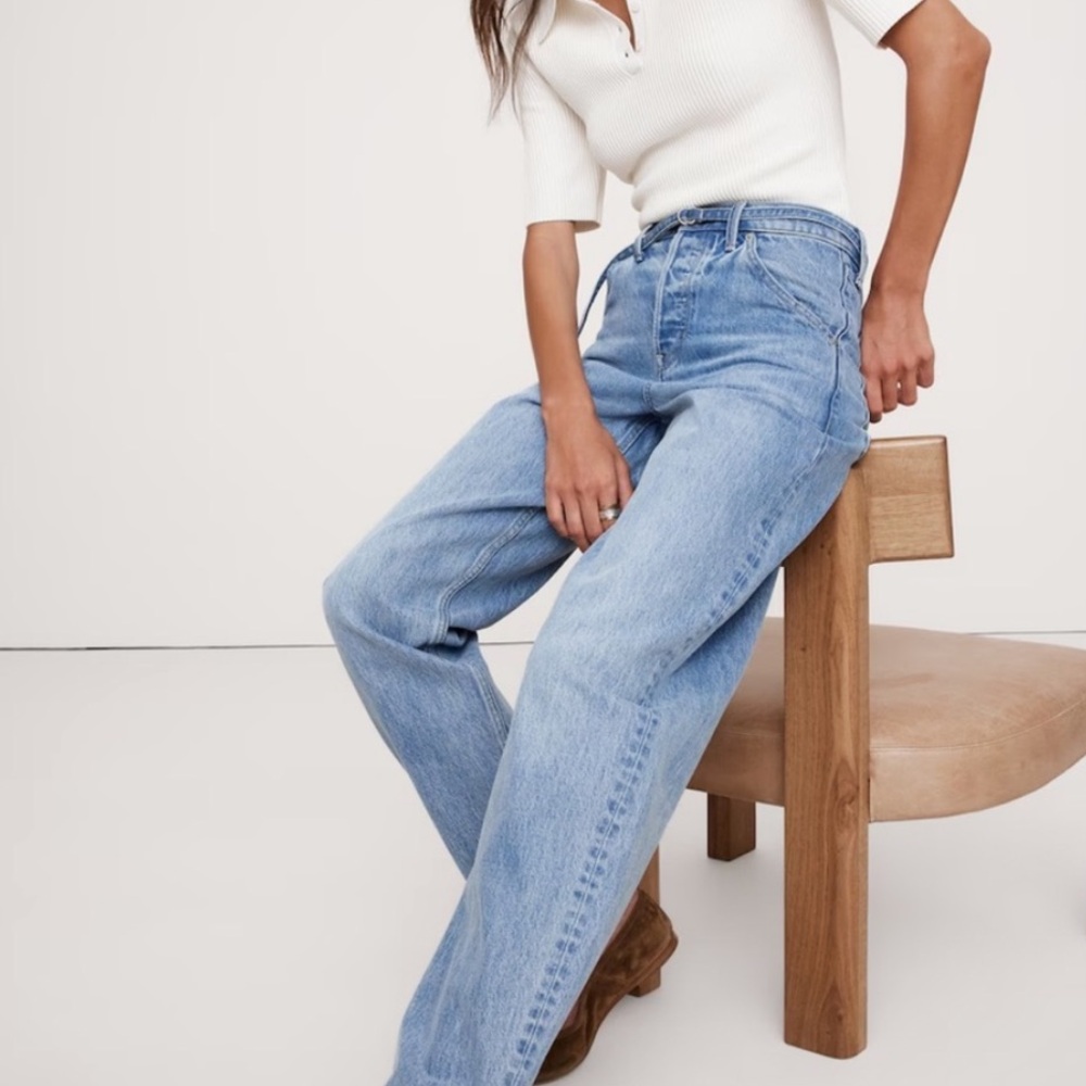 Banana Republic High- Rise Rigid Bow Jean - Picture 2 of 2